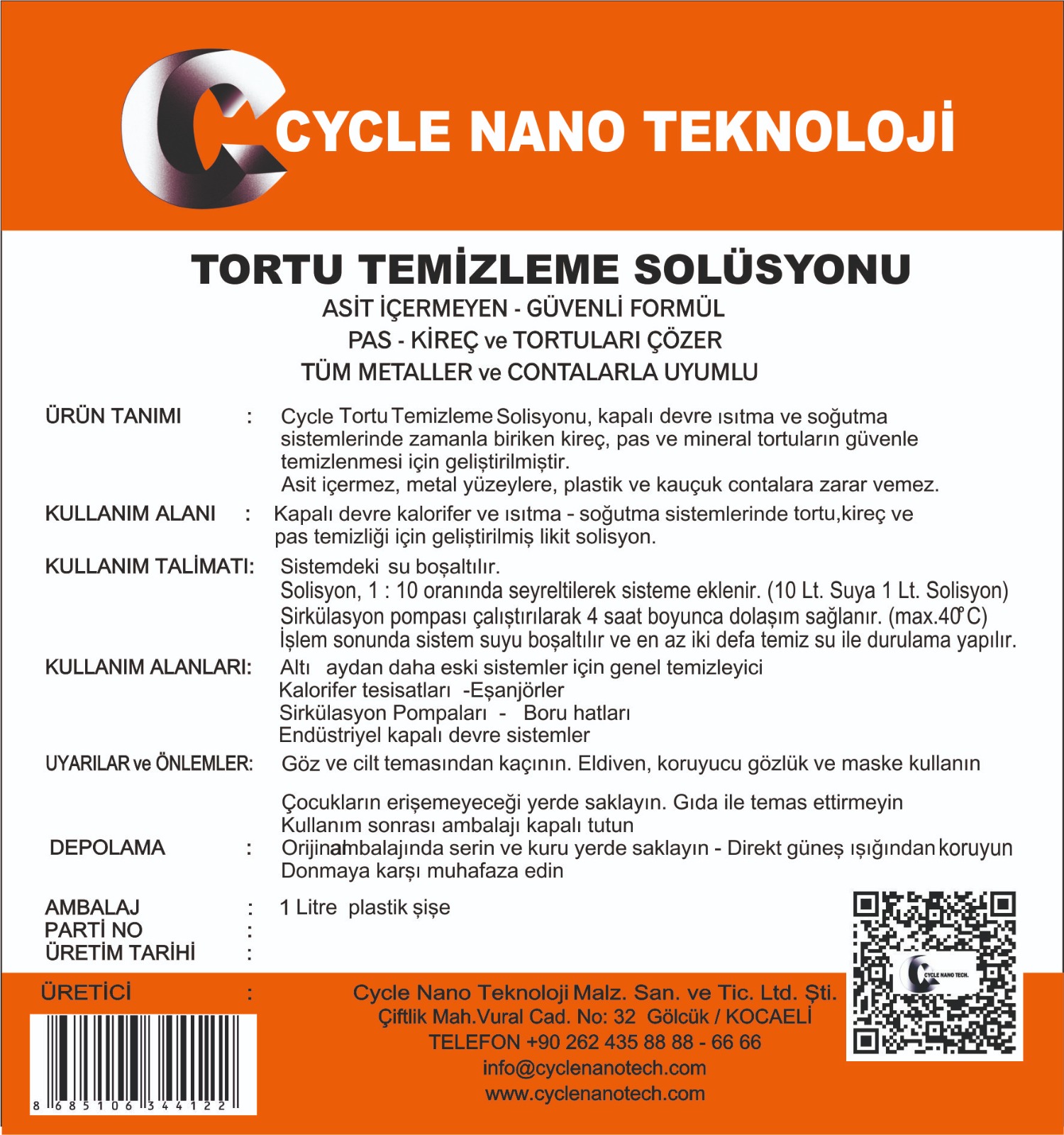 Tortu Temizleme Solüsyonu